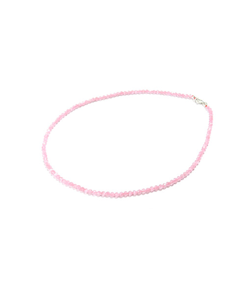 Cat's eye face pink necklace