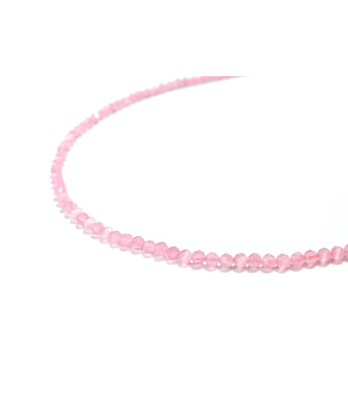 Cat's eye face pink necklace