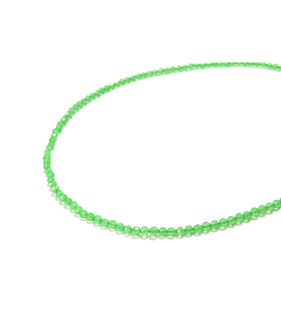 Necklace Cat's eye face green