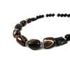 Exclusive necklace &quot;Black dress&quot; Agate brown