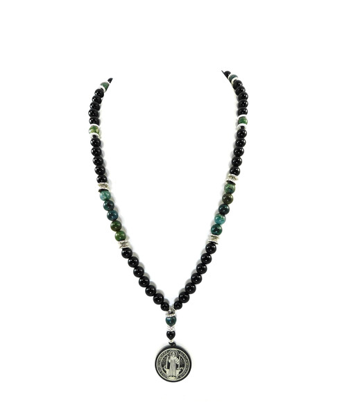 Exclusive necklace "Benedict" Agate, Jasper 