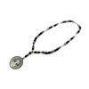 Exclusive necklace &quot;Benedict&quot; Agate, Hematite puck 