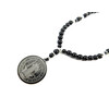 Exclusive necklace &quot;Benedict&quot; Agate, Hematite rondel