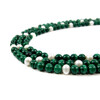 Exclusive necklace &quot;Nymph&quot; Malachite sphere, Pearls 