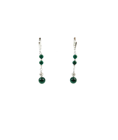 Exclusive earrings "Luxury" Malachite