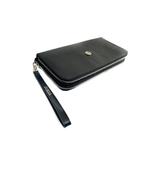 Organizer Travl Leather Italy, black, two locks, small