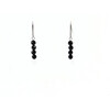 Earrings Tourmaline sherl face, silver