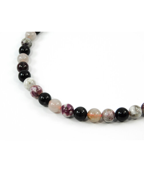 Colored tourmaline necklace, silver