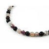 Colored tourmaline necklace, silver