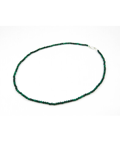 Malachite silver necklace