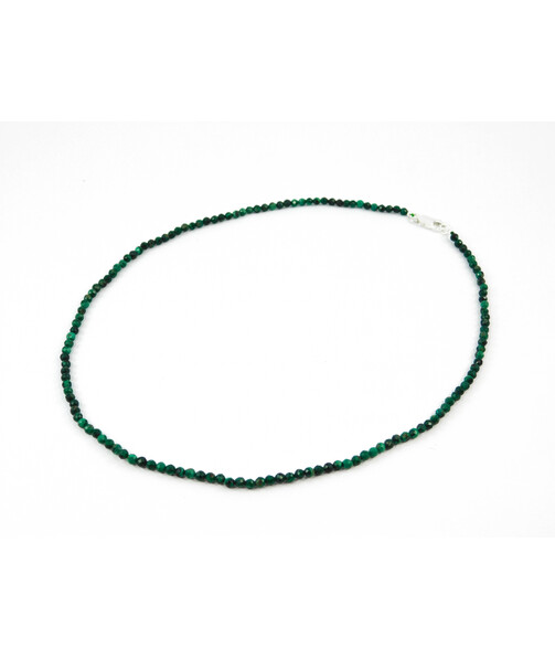 Malachite silver necklace