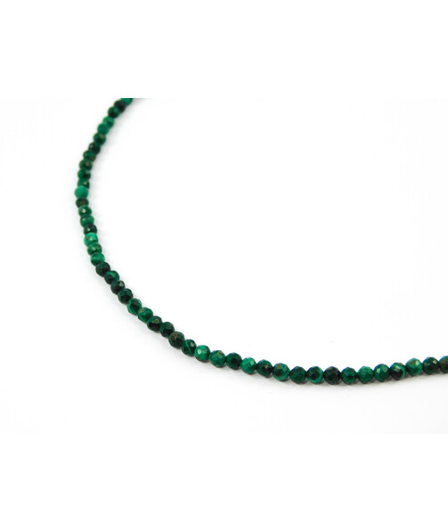 Malachite silver necklace