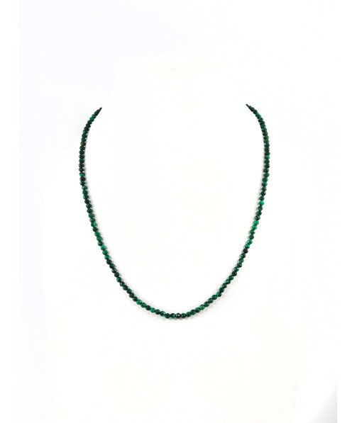 Malachite silver necklace