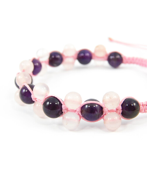 Exclusive Shambhala "Fortuna" Amethyst, Rose Quartz