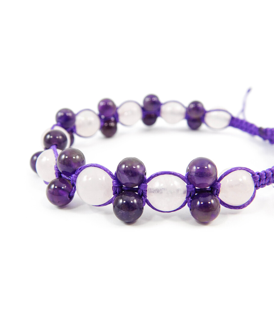 Exclusive Shambhala "Fortuna" Amethyst, Rose Quartz