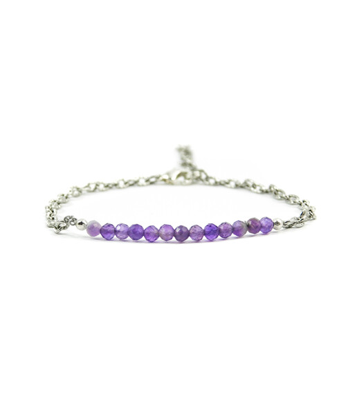 Exclusive bracelet "Vlada" Amethyst facet