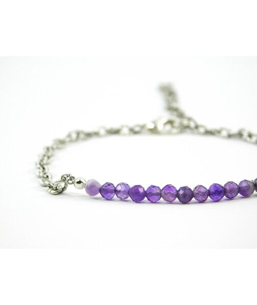 Exclusive bracelet "Vlada" Amethyst facet