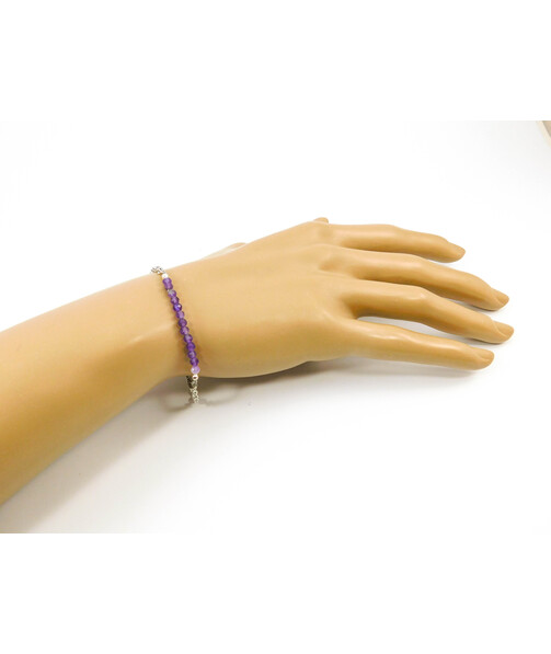 Exclusive bracelet "Vlada" Amethyst facet