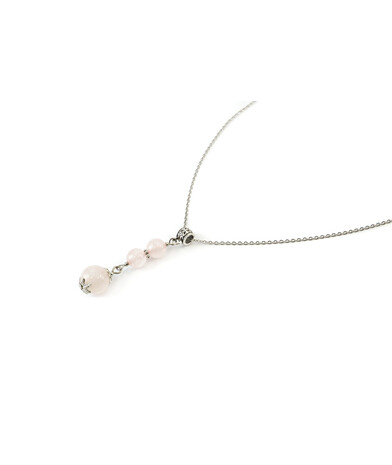 Exclusive pendant "Tanita" Rose quartz