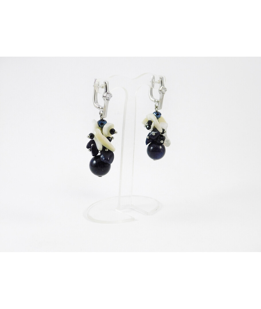 Exclusive earrings "Aurora borealis" Aventurin