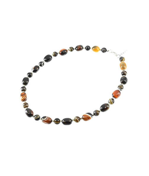 Exclusive necklace "Sunrise", Agate sphere 