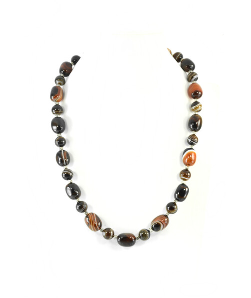 Exclusive necklace "Sunrise", Agate sphere 