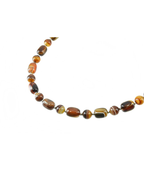 Exclusive necklace "Sunrise", Agate sphere