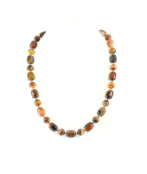 Exclusive necklace "Sunrise", Agate sphere