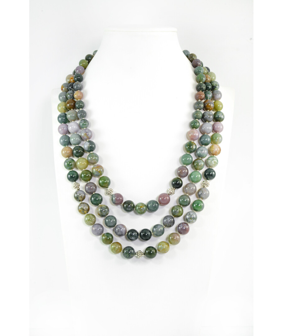 Exclusive necklace "Green eyes", Jasper sphere