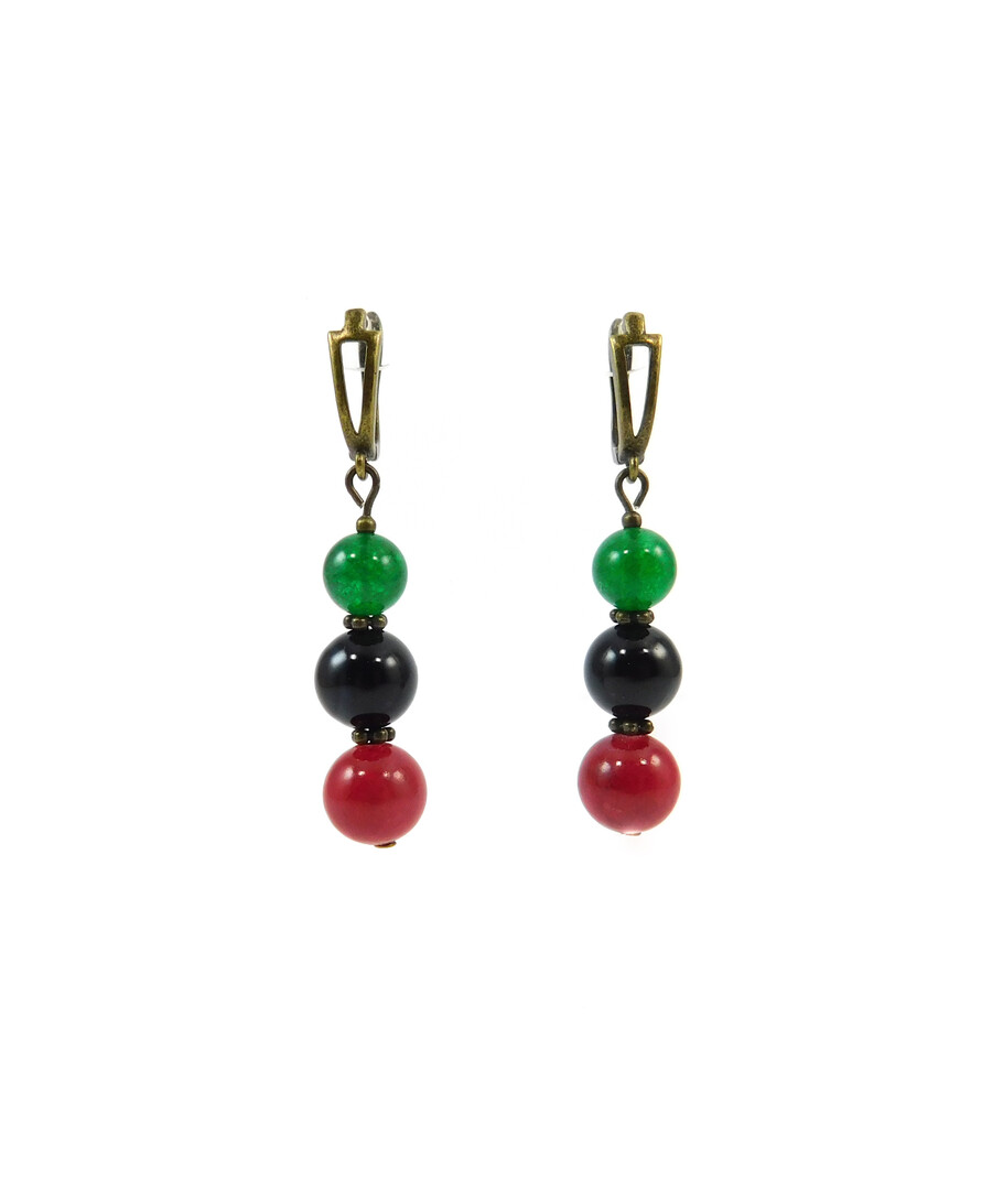 Exclusive Coral Chrysoprase earrings