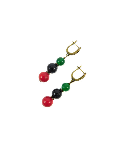 Exclusive Coral Chrysoprase earrings