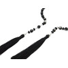 Exclusive necklace &quot;Altair&quot; Obsidian, Shungite rondel tassel