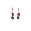 Exclusive earrings &quot;Blooming Orchid&quot; Jasper sphere, Tourmaline crumb