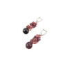 Exclusive earrings &quot;Blooming Orchid&quot; Jasper sphere, Tourmaline crumb