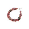 Exclusive bracelet &quot;Blooming Orchid&quot; Jasper sphere, Tourmaline crumb