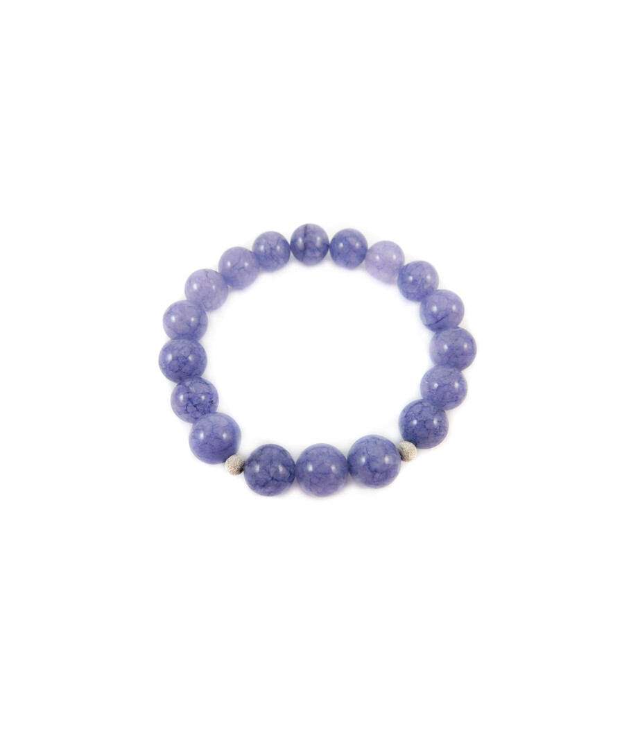 Exclusive bracelet "Countess" Lavender quartz, Silver balls