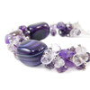 Exclusive bracelet &quot;Saffron aroma&quot; Violet agate, Amethyst crumb