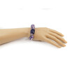 Exclusive bracelet &quot;Saffron aroma&quot; Violet agate, Amethyst crumb