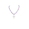 Exclusive necklace Cross, Amethyst facet silver