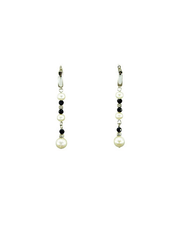 Exclusive earrings "Royal pearls" Pearls, Aventurine facet