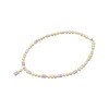 Exclusive necklace &quot;Oksana&quot; Kunzite cylinder, Pearls