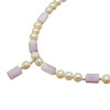 Exclusive necklace &quot;Oksana&quot; Kunzite cylinder, Pearls