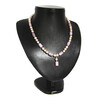 Exclusive necklace &quot;Oksana&quot; Kunzite cylinder, Pearls