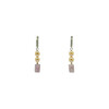 Exclusive earrings &quot;Oksana&quot; Kunzite cylinder, Pearls