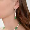 Exclusive earrings &quot;Royal Pearls&quot; Chrysoprase, Pearls