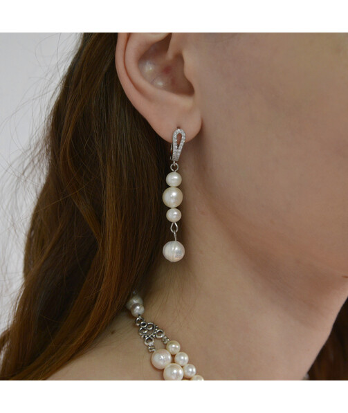 Exclusive earrings "Royal pearls" Pearls