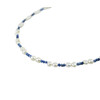 Exclusive necklace &quot;Veil&quot; Sodalite facet, Pearls coins