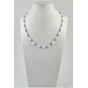 Exclusive necklace &quot;Veil&quot; Sodalite facet, Pearls coins