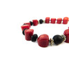 Exclusive bracelet &quot;Stozhary&quot; Coral, Shungite