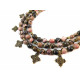 Эксклюзивное ожерелье Родонит (Коллекция "Этника")